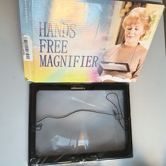 5X Large LED Hands-Free Full Page Magnifying Glass - Picture 1 of 5